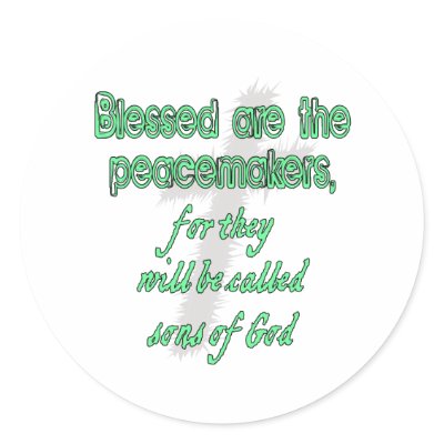 Blessed Are The Peacemakers Stickers by BiblicalTShirts