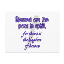 Blessed Are The Poor in Spirit Post Cards