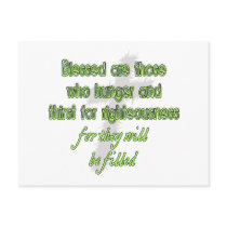 Blessed Are Those Who Hunger Postcard