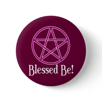 Blessed Be Pentagram Pinback Button by WildWitch