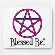 Blessed Be Pentagram Mouse Pads