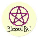 Blessed Be Pentagram stickers