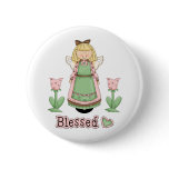 Blessed Blonde Angel buttons