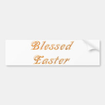 Blessed Easter (Gold) Bumper Stickers