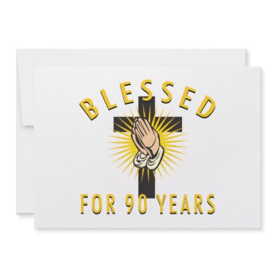 Blessed For 90 Years Personalized Invite by birthdaygifts