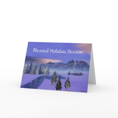 Blessed Holiday Season Greeting Card by WhiteOak50