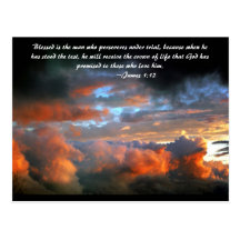 Blessed is the man who perseveres under trial, bec post cards