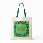 Blessed Lammas; Green Theban Script and Knotwork Bag