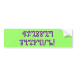 Blessed Samhain; Purple Theban Script Bumper Stickers