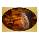 Blessed Virgin Mary Calvary Greeting Cards