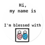 blessed with boy/girl twins sticker