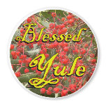 Blessed Yule (Winter Berries) Fridge Magnets