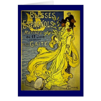 Blesses Espagnols Matinee du 11 Juin Greeting Card by scenesfromthepast