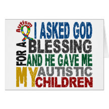 Blessing 5 CHILDREN Autism T-Shirts & Apparel Greeting Card
