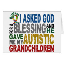 Blessing 5 GRANDCHILDREN Autism T-Shirts & Apparel Cards