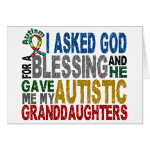 Blessing 5 GRANDDAUGHTERS Autism T-Shirts & Appare Card