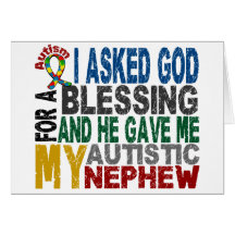 Blessing 5 NEPHEW Autism T-Shirts & Apparel Cards