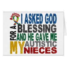 Blessing 5 NIECES Autism T-Shirts & Apparel Cards