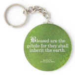 Blessing for Gentleness Matthew 5:5 Keychains