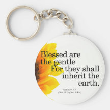 Blessing for Gentleness Matthew 5:5 Keychain