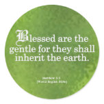 Blessing for Gentleness Matthew 5:5 Stickers