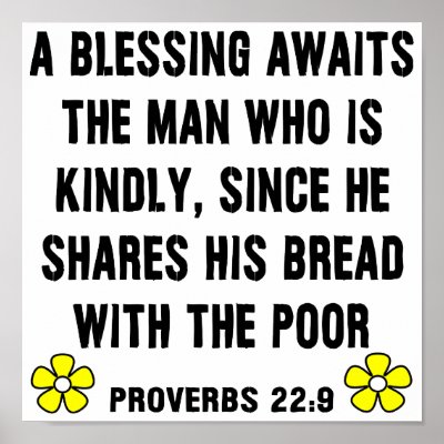 Blessing Proverbs 22:9 by maryandjesus