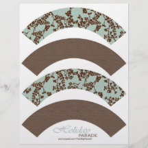 Blessings Aqua Cupcake Wrapper Flyer Design