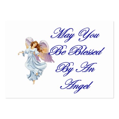 Blessings Card - May You Be Blessed By An Angel Business Card Template by DesignsbyMel