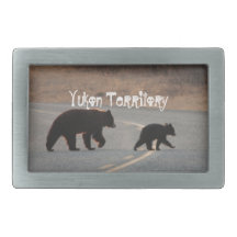 BLHI Black Bears on Highway Rectangular Belt Buckle