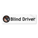Blind Driver bumper stickers