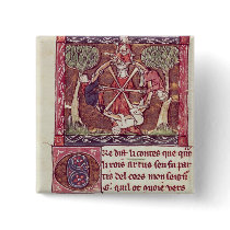 Blind goddess Fortune with King Arthur