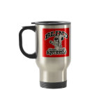 Blind Squirrel Travel Mug (Red Background)