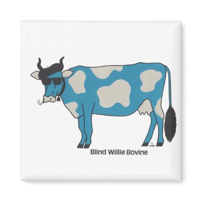 Blind Willie Bovine Magnet by bovinedesigns
