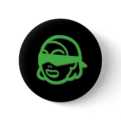 Blindfold Pinback Button by markthaler