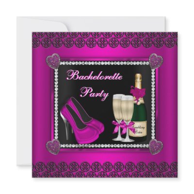 Bling and Bubbly Bachelorette Invite by TreasureTheMoments