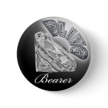 BLING Bearer Wedding Button