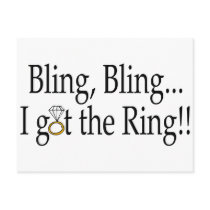 Bling Bling I Got The Ring Post Card