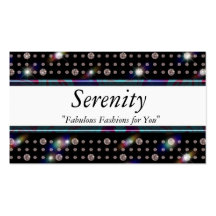 Bling Diamond Purple and Blue E1900 Business Cards