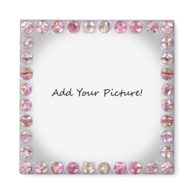 Bling Picture Frame!  Add your own picture. Refrigerator Magnets by Pixel_Bunneh