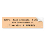 Bling vs. Horse Bumper Sticker bumper stickers