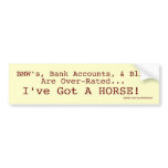 Bling Vs. Horse Sticker bumper stickers