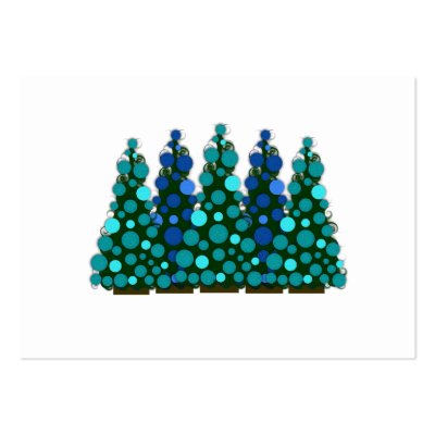 Blissfull Blue Chubby Christmas Tree Tags by HolidayFun