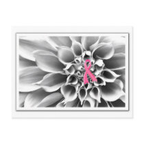 Blk & Wht/Pink Ribbon Postcard