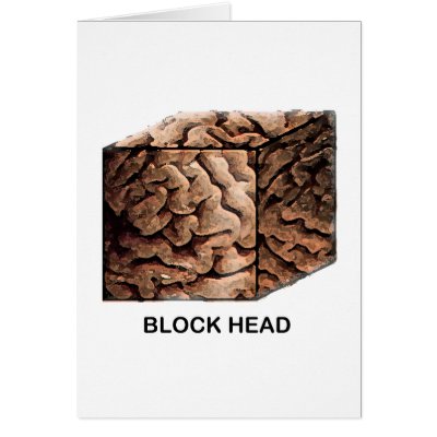 Block Head Card by bumpybrains