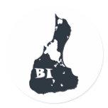 Block Island BI Island Shape stickers