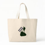Block Island Diagonal Text Tote Bags