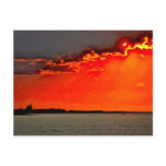 Block Island North Lighthouse at Sunset Painting Postcard