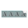 Block Letter "A" Woodcut Woodblock Initial Bumper Stickers