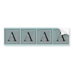 Block Letter "A" Woodcut Woodblock Initial bumper stickers