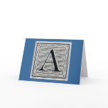 Block Letter "A" Woodcut Woodblock Initial